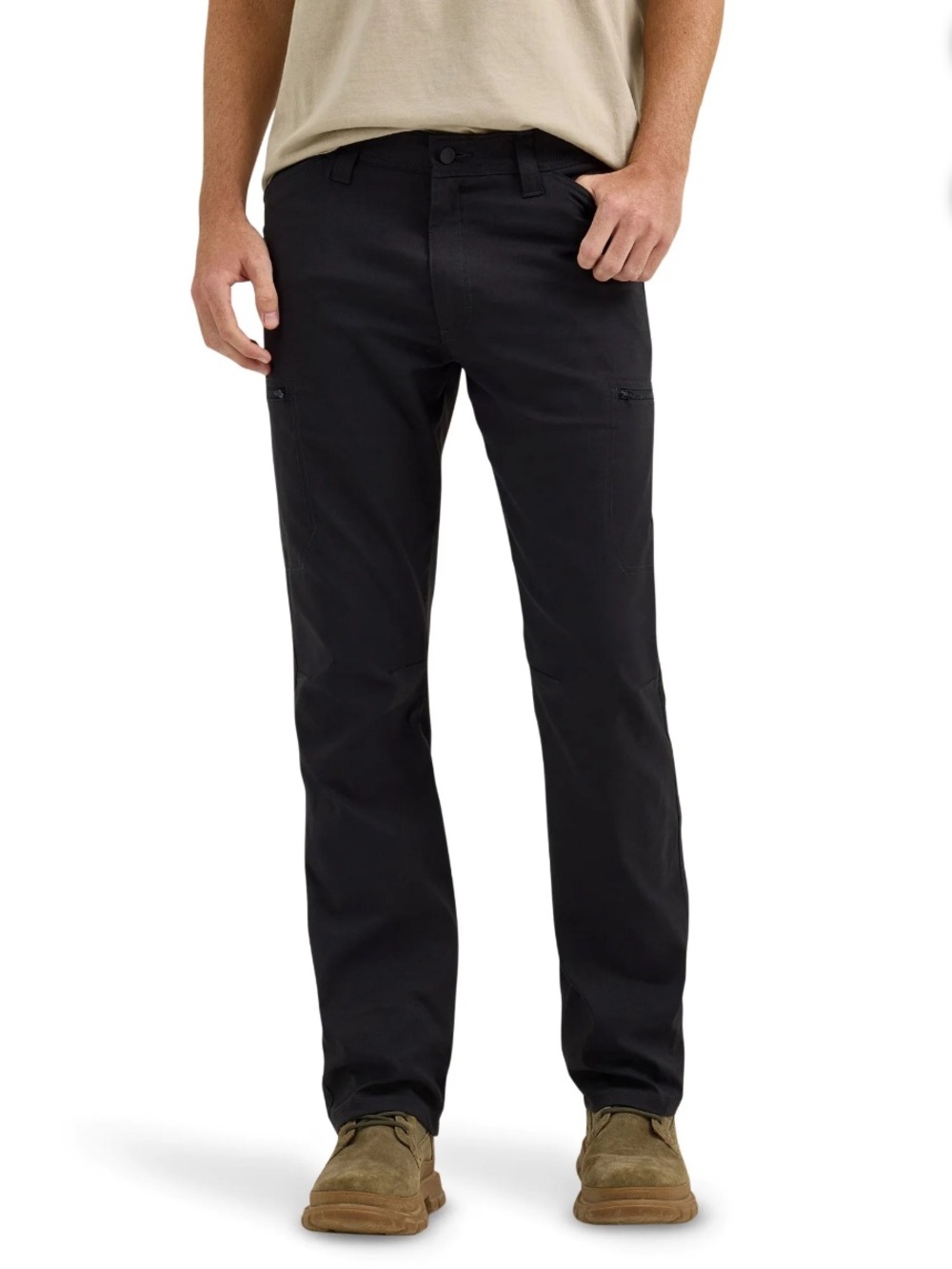 Wrangler Men’s Outdoor All Terrain Cargo Pant Straight Fit - Black 36x32